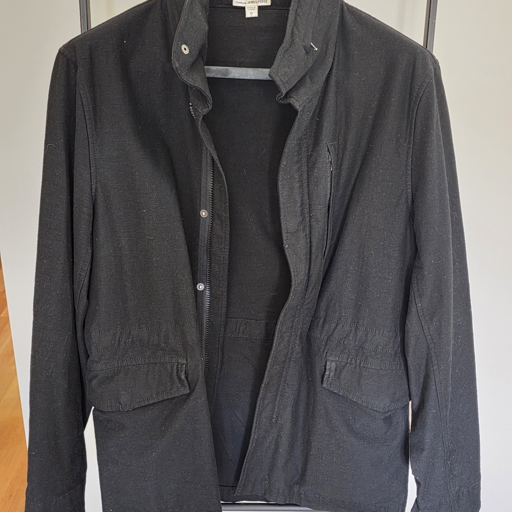 James Perse Midnight Black Lightweight Jacket